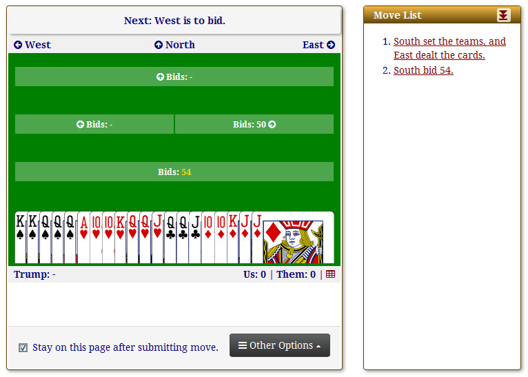 South's Bid Confirmed